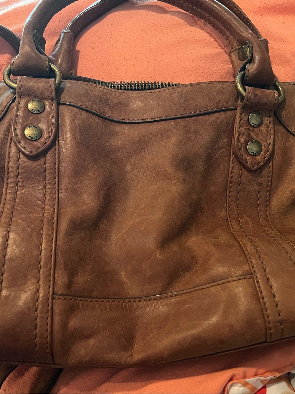 Frye Women's Brown Leather Tote Handbag